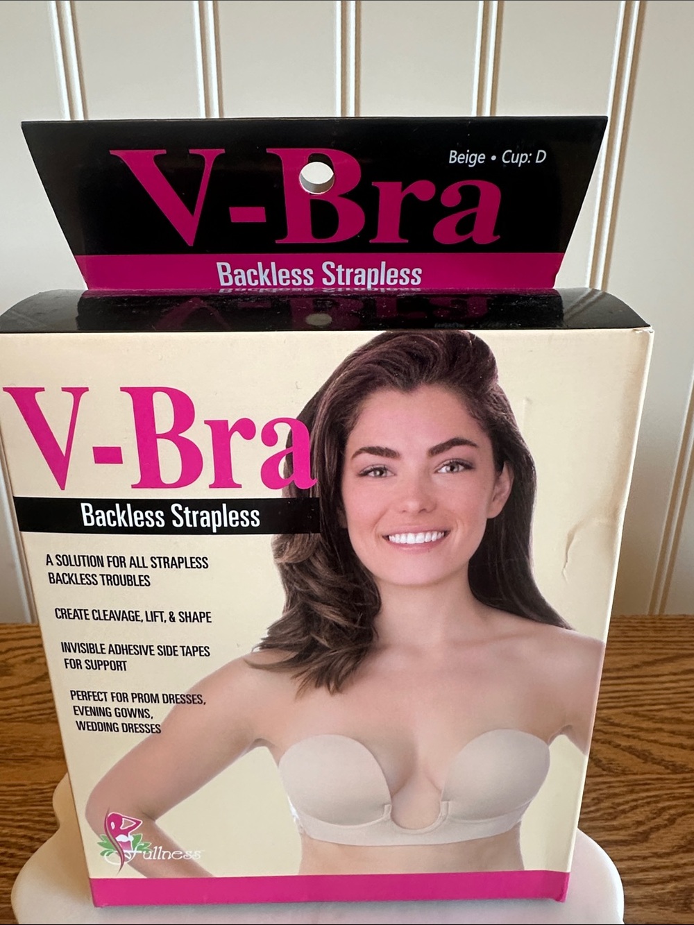 Backless Strapless Adhesive Bra - Beige (B and D Cup)